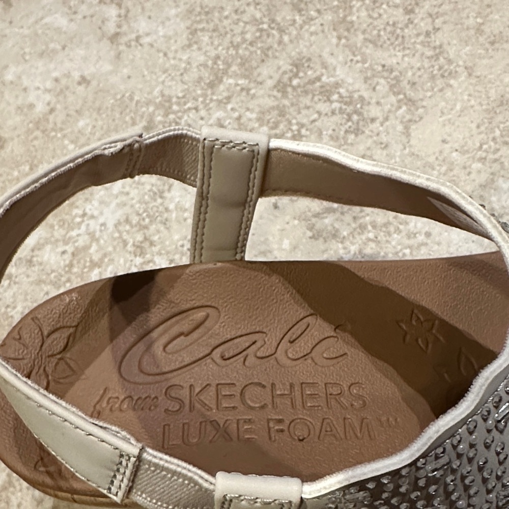 Skechers White Embellished Sandals​ - Picture 2 of 8